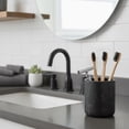 thumbnail image 2 of Evideco French Home Goods New Marble Black Tumbler Only Modern Hollywood Regency Toothbrush Holders, 2 of 9