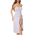 thumbnail image 2 of uublik Women Underwear Valentine's Day Sleepwear Chemise Dress Lace Nighty Nightgowns White S, 2 of 5