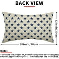 thumbnail image 4 of 4th of July Pillow Covers 12x20 Set of 2 Navy Blue Star Americana Independence Day Patriotic Rectangle Decorative Throw Pillow Cases Outdoor Decor for Sofa Couch Bed Fourth July Holiday Decorations, 4 of 6