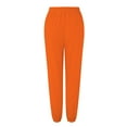 thumbnail image 6 of IYYVV Womens Sweat Pants with Pockets Elastic Waistband Petite Lounge Pants Baggy Sweatpants Solid Color Sweatpants Joggers Orange L, 6 of 6