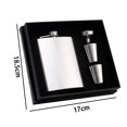 thumbnail image 2 of Hip Flask Gift Set,hip Flasks For Liquor For Men With Black Leather Cover, 2 of 5