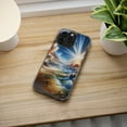 thumbnail image 5 of DistinctInk Hybrid (Acrylic / TPU) Clear Slim Fit Case for Apple iPhone 15 PLUS (6.7" Screen) - "Luke 1:37 Proclaims the Power of God's Infinite Possibilities", 5 of 8