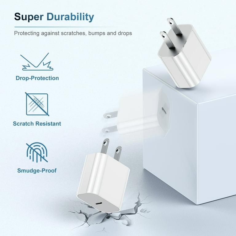 USB C Charger Block Compatible with iPhone 16 15 14 13 Charger Block,2 Pack Type C Wall Charger 20W PD Adapter Compatible for iPhone 16/16Pro/16Pro Max/16Plus/15/14/13/12/11,iPad Case
