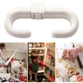thumbnail image 4 of Under 10 Fixing Clip A Lock Child Proof Sliding Locks Suitable for Knobs & DShaped Cabinet Door Handles White, 4 of 9