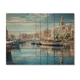 thumbnail image 3 of Designart "The Mediterranean Harbor of Valencia, Spain III" Nautical & Beach Print on Natural Pine Wood, 3 of 5