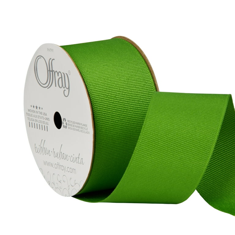 Apple Green - Grosgrain Ribbon Solid Color - ( W: 1-1/2 Inch