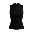 thumbnail image 4 of Cmtiyu Tank Tops for Women, Crew Neck Cinched Waist Sleeveless Ribbed Knit Tops, Casual Daily Slim Fit Blouses, S-2XL, 4 of 8