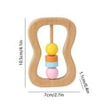 thumbnail image 3 of A Wooden Rattle Set 4 Pieces Orff Musical Instrument For Infants Sensory Development Toy Easy Grip Design 60G Weight, 3 of 6