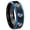 Black And Blue Step Edge, variant on Multiple Marine Dome Gold Plated Tungsten Men Ring 10MM