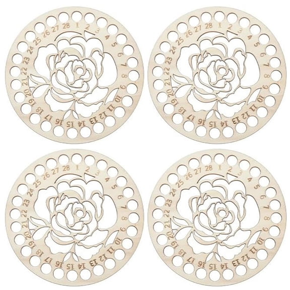 4Pcs Embroidery Floss Thread Holder Wood Stitching Thread Organiser For Sewing