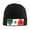 Black, variant on Mexican Flag Print Winter Beanie Hats for Men Women Warm Cozy Knitted Cuffed Skull Cap Black