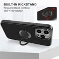 thumbnail image 4 of iPhone 14 Pro Max Case with Ring Holder Magnetic Kickstand, Slim Thin TPU [Soft Microfiber Lining] Anti-Scratch Matte Full-Body Shockproof Protective Phone Case for iPhone 14 Pro Max Black, 4 of 12