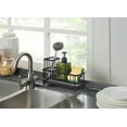 thumbnail image 3 of SunnyPoint Never Rust Stainless Utensil, Sink Cleaning Tools Holder for Kitchen Sink With Drain Board; Dish Wand, Sponge, Soap Dispenser, Utensil Organizer Caddy (BLK), 3 of 6