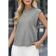 thumbnail image 3 of Camiseta Sin Mangas Informal de Verano para Mujer, Color Gris, Talla XL, 3 of 5