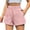 Red, variant on Women's Summer Shorts Stylish Vertical Stripe High Waist Wide Leg Beach Casual Jean Shorts XS-3XL