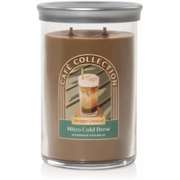 Yankee Candle Cafe Collection Nitro Cold Brew - Afternoon Pick-Me-Up- Large 2-Wick Tumbler Candle