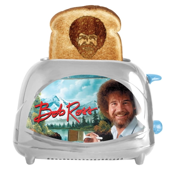 Uncanny Brands Bob Ross tostador - tostador de Bob con la cara icónica de Bob en tu tostada