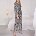 thumbnail image 3 of Lsque Happy Halloween Pattern Long Sleeve Pajama Set for Women - Soft 2-Piece Sleepwear and Loungewear Set with Pockets, Comfy Nightwear-Medium, 3 of 7
