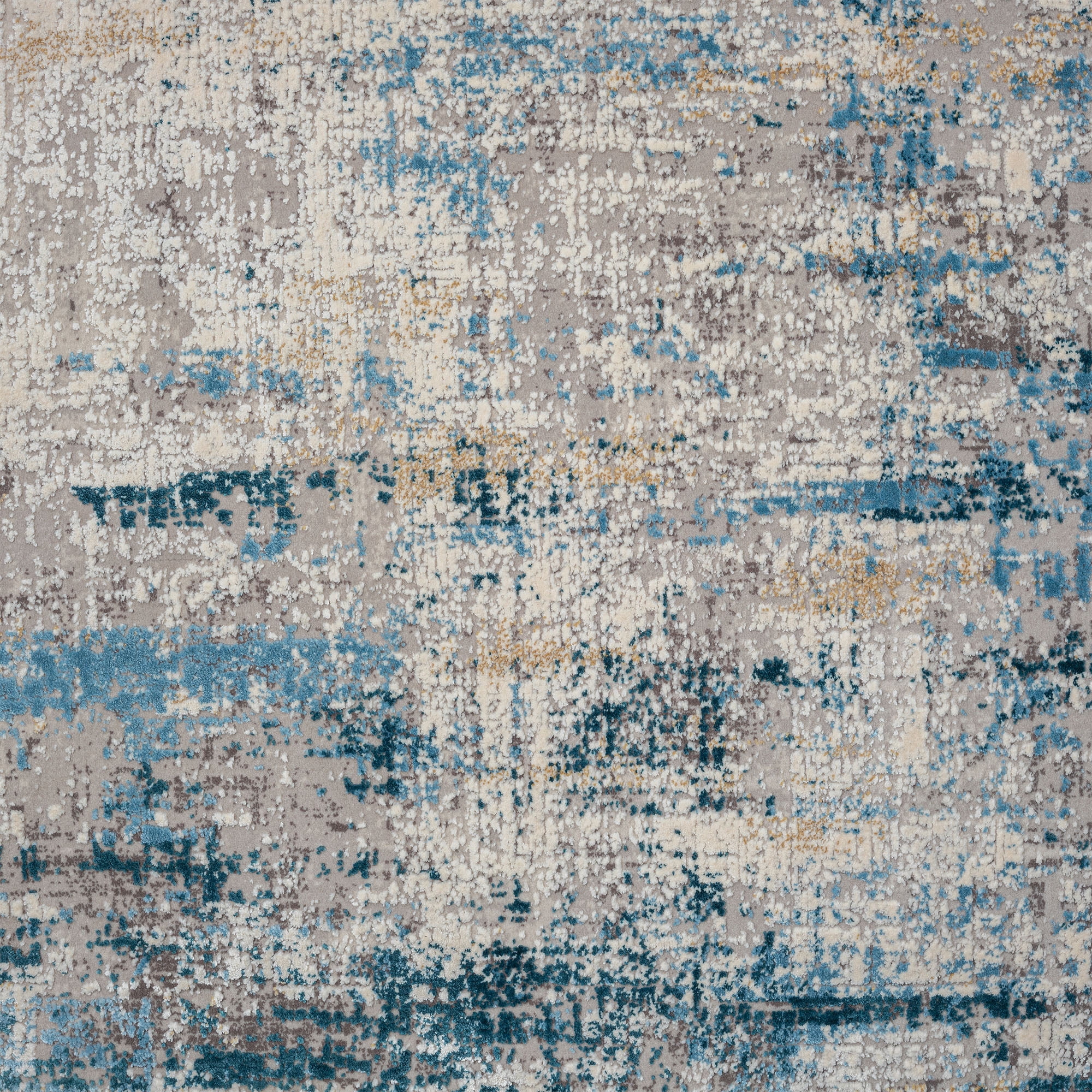 Ox Bay Dallas 2' x 3' Gray/Blue Abstract Premium Ultra-Soft Indoor Area Rug