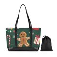 thumbnail image 7 of FORMRS Laptop Tote Bag for Women with 15.6" Computer Compartments Handbag, Green Christmas Gingerbread, 7 of 7