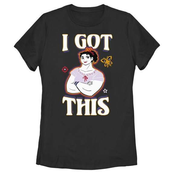 Women's Encanto Luisa I Got This Motto with Butterfly  Graphic Tee Black 2X Large
