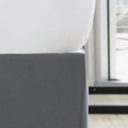 Mainstays Solid Grey Pleated Soft Brushed Microfiber Bedskirt, King