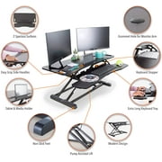 Stand Steady FlexPro Hero Standing Desk Converter - 37 Sit to Stand Desk with Keyboard Tray