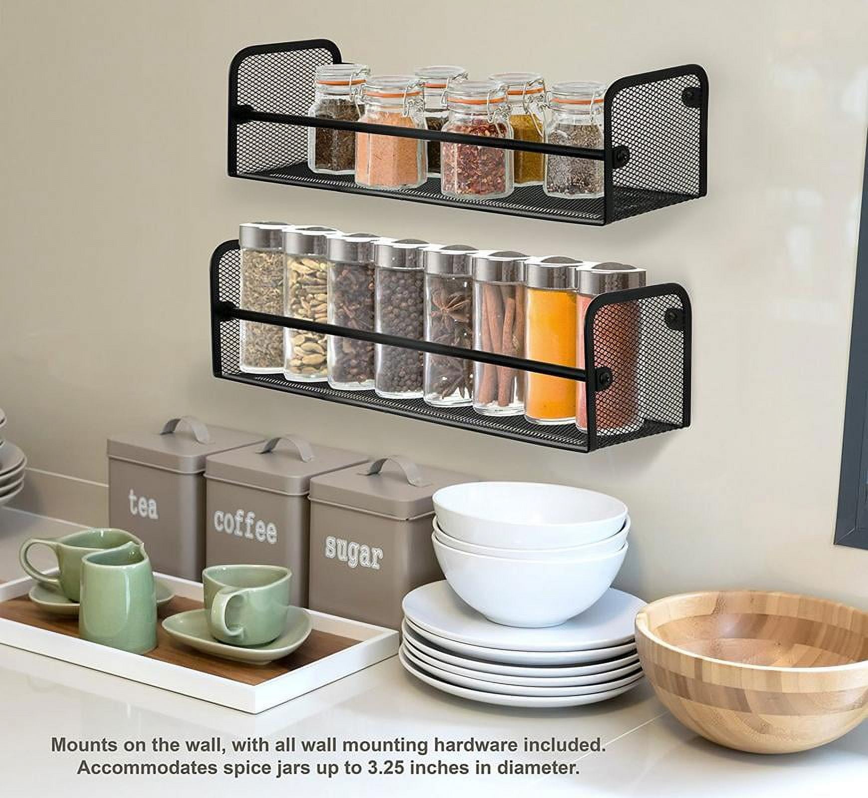 ECOCO 3 Cups Wall Mount Spice Rack Organizer