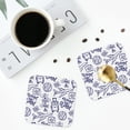 thumbnail image 5 of Kll Square Drink Coasters Set Of 4,Pu Leather Absorbent Coasters Set Decorative Coffee Cup Coasters Housewarming Gift For Home Decor-World Travel2, 5 of 9