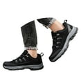 thumbnail image 3 of Men's Sneakers Fashion Low Top Leather Hiking Shoes Outdoor Walking Running Sneakers for Trekking Adventure, 3 of 9