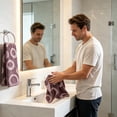 thumbnail image 4 of Kyusrd Hand Towels for Bathroom,Cotton Soft Absorbent Decorative Hand Towel for Face Spa Bath Gym Kitchen,Wine,34x72cm, 4 of 6