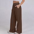 thumbnail image 3 of Flowy Wide Leg Quick Dry Pants for Women High Waisted Athletic Casual Workout Trousers with Pockets, 3 of 6