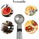 thumbnail image 5 of Cuchara para helado de acero inoxidable macizo, 2 paquetes de cuchara para helado de acero inoxidable con gatillo fácil, cuchara para frutas, cuchara para melón de agua, 5 of 8