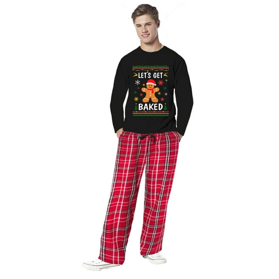 Awkward Styles Family Christmas Pajamas for Men Xmas Gingerbread Man Xmas Men Sleepwear Pajamas Set Mens Pajama Sets