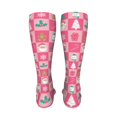 thumbnail image 6 of KLL Pink Christmas Cheer Print Cool Socks Men's Women's Crew Socks Funny Crazy Novelty Stockings, 6 of 8