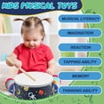 thumbnail image 4 of Batería Boao Kids para niños pequeños de 8 pulgadas con correa y 4 baquetas, 4 of 7