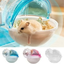 Visland Small Animal Bath House,Pet Toy Plastic Hamster Bathroom Cage Toilet Bathtub Sand Bath Container Removable External Bathroom, Suitable for Hamster Gerbil