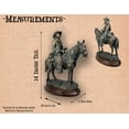 thumbnail image 2 of Urbalabs Bronze Cowboy 14 Inch On Horse Wild West Western Sculpture Statue Old West Office Desk Western Decor Statue Sculpture Cowboy Wild West Decor Country Hand Painted Ranch Rodeo Home, 2 of 6