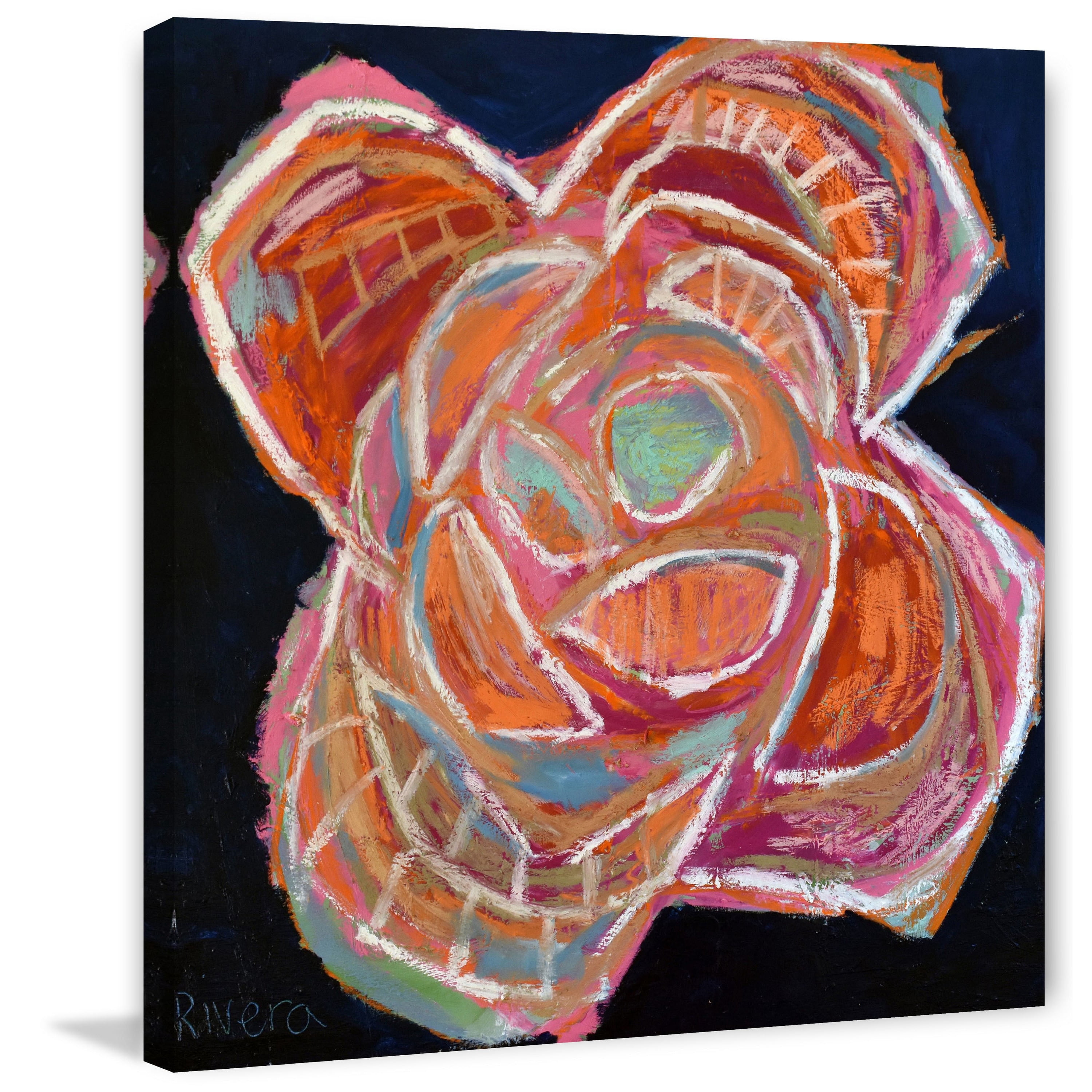 Marmont Hill "Colorful Magnolia II" by Michelle Rivera Painting Print on Wrapped Canvas