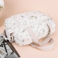 thumbnail image 6 of Floral Baby Diaper Bag Tote Mommy Bag, Women Quilted Cotton Medium Travel Duffle Bag, Cute Cotton Diaper Bags Crossbody Baby Bags for Girl Mom, 6 of 7