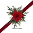 thumbnail image 3 of Qholemyo Red Berry Needle Velvet Curtain Tieback Greenery Wreath Fake Plants Home Decor Christmas Holiday Window Accessory, 3 of 6