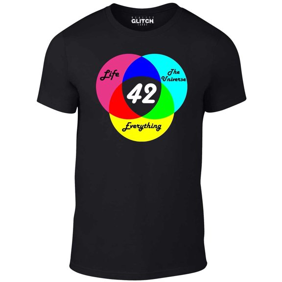 Reality Glitch Men's Answer is 42 T-Shirt Funny Galaxy Universe Inspired