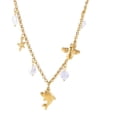 thumbnail image 3 of Faty-T Charm Necklace for Women 14K Gold Plated Shell Cowgirl Boot Horseshoe Bow Heart Pendant Necklace Beach Western Jewelry, 3 of 40