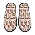 thumbnail image 2 of KLL Leopard Print Slippers for Women Men House Slip on Indoor Outdoor Bedroom Furry Fleece Lined Ladies Comfy Anti-Skid Rubber Hard Sole-Medium, 2 of 8