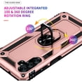 thumbnail image 6 of Grade Drop Impact for Samsung Galaxy A13 5G Case Galaxy A13 Case 360 Metal Rotating Ring Kickstand Holder  Heavy Duty Shockproof Case for Galaxy A13 5G Phone Case (Rose Gold), 6 of 8