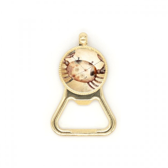 June July Cancer Constellation Zodiac Beer Bottle Cap Opener Stainless Steel Key Chain