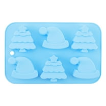 THLKIF Christmas Tree Hats Silicone Molds for Soap Chocolate Candy Cake Cocoa Bomb Bath Bomb Ice Candle Food, 3D Xmas Themed Treat Baking & Freezing Tray