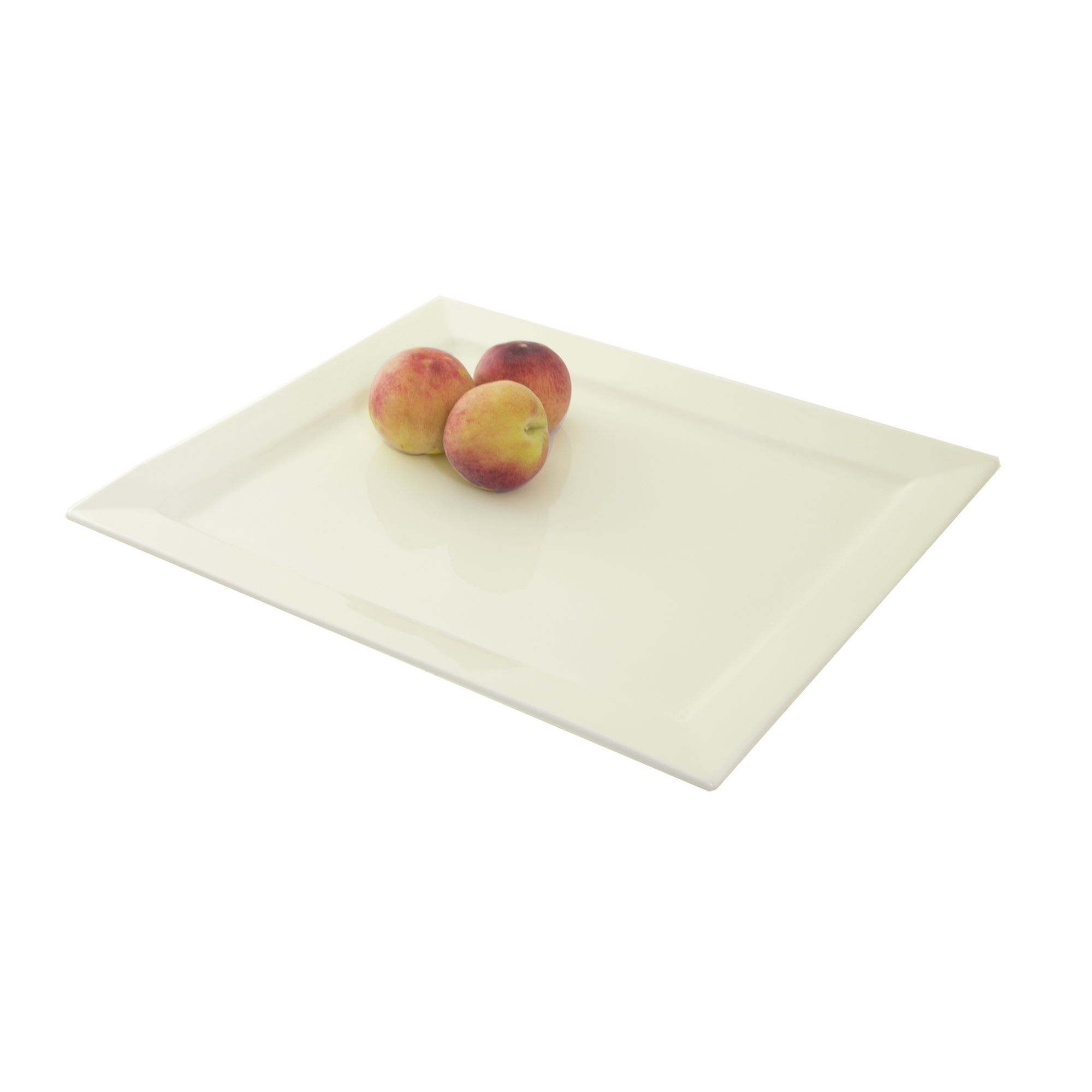 10 Strawberry Street Whittier 17" x 15" Rectangle Platters, Set of 2, White