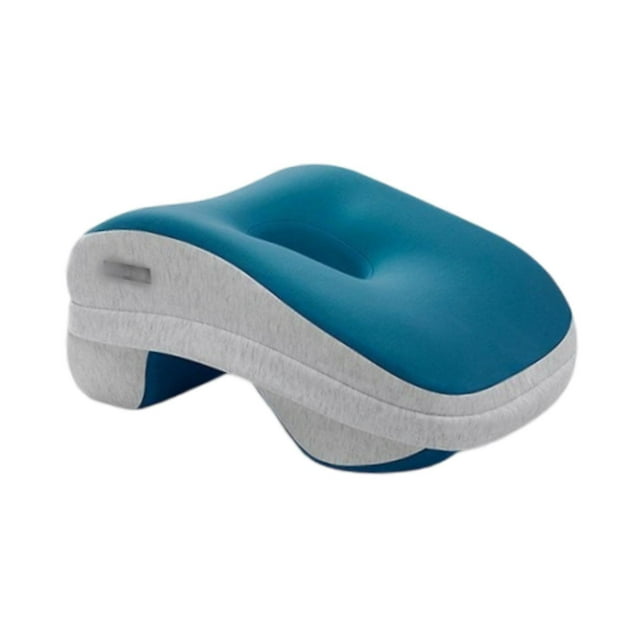 Almohada de almohada escritorio de la oficina para tomar una almohada multipropósito cómodo de espuma de memoria de almohada de viaje para bibliotecas Azul