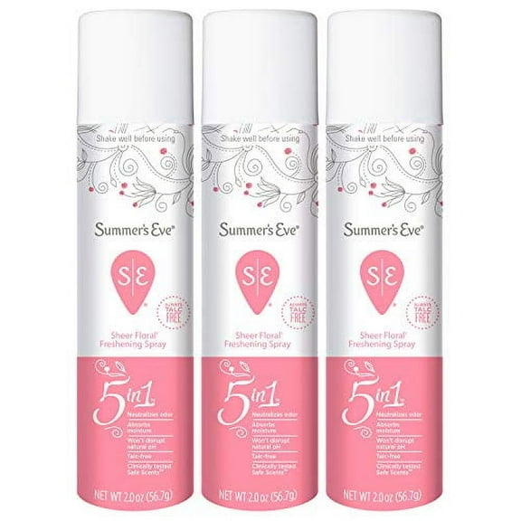 Summer's Eve Freshening Spray, Sheer Floral, 2 oz, 3 Pack